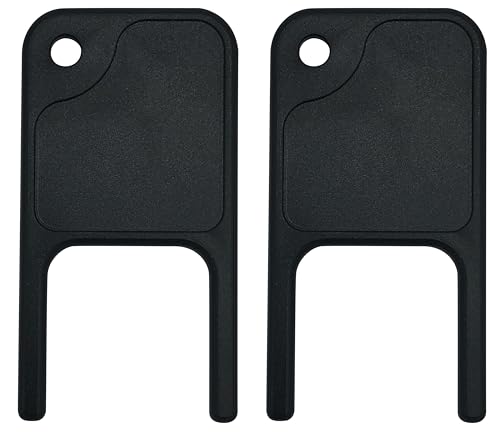 TOMSTRAD Spenderschlüssel für Jofel C-Falz Toilettenpapier- und Handtuchspender, Doppelzinken: 2 Stück, Schwarzer Kunststoff, Stabil, Wand- und Unterschrank-Montage, Passend für viele Jofel-Produkte