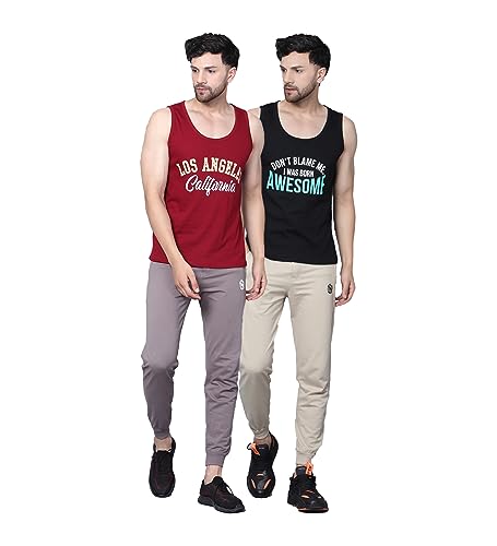 Image of Designer Men Vest Versatile Cotton Sando /Baniyan /Ganji for Boys - Perfect for Gym Workouts, Vacations, and Beaches