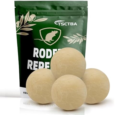 TSCTBA Mice Repellent, Mouse Repellent Outdoor, Natural Mice Repellent Indoor, Rat Repellent for House, Peppermint Oil to Repel Mice and Rats,Keeps Mice Away, Get Rid of Mice,Rat Deterrent Indoor-4P Cover