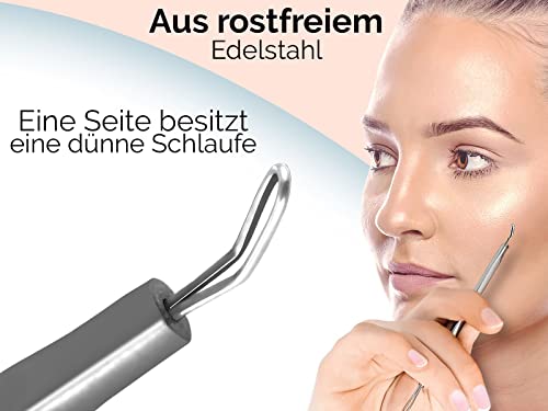 Komedonenquetscher aus rostfreiem Edelstahl zur Mitesserentfernung