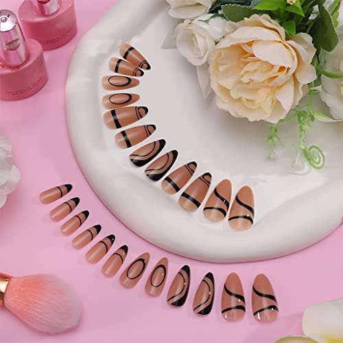 Image of MAYCREATE French Press On Nails, 24pcs, Artificial Gel Set