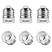 DiCUNO E26 to E12 Socket Adapter, Standard Medium to Candelabra Base LED Bulb Converter, 0~48V Max 200W and 165℃ Heat-Resistant E26 Medium Adapter, 6-Pack
