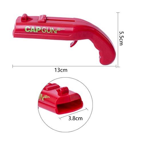 Abridor de garrafa Cap Gun, lançador de tampa original, atirador de 5 metros, pode ser facilmente co