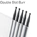 Luo ke 5 Pcs Carbide Ball Burs, 1/8'' Shank Double Slot Tungsten Carbide Ball Shape Cutting Burr for Rotary Tools (1.5mm)