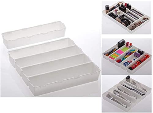 Kit 10 Organizador Modular Separador Talher Gaveta Make Escritório