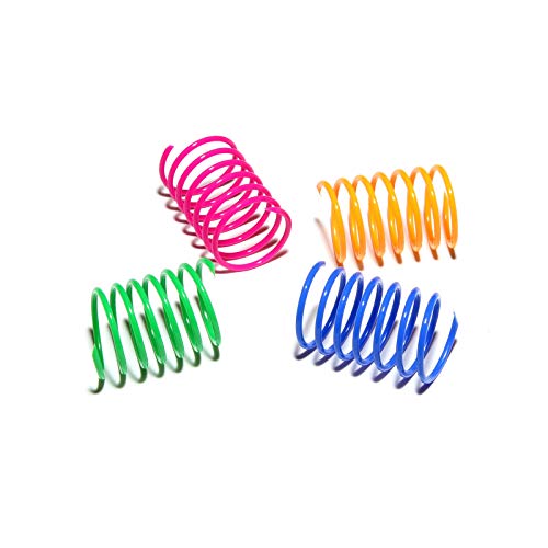 Maxpower Planet Colorful Cat Spring Toys for Indoor Active Healthy Play 4 Pack
