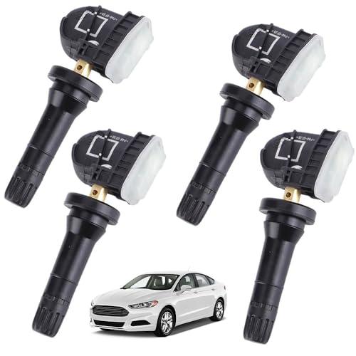 BIZOI 4Pcs TPMS Tyre Pressure Sensor, Tire Pressure Monitoring Sensors 1862980, 2036832, 2318530, EV6T-1A180-DC, Tire Pressure Sensor Compatible with Ford Ranger Ecosport Mondeo Fiesta Focus