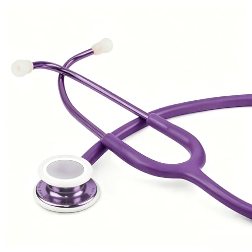 Image of SCIAN Dual Head Stethoscope with Ear Tips for Doctors, Nurses, Medical Nursing Students, Clinical Student Use, Classic Stainless Steel Stethoscope Kit, Purple