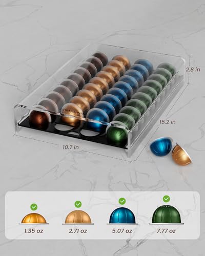 image for LifeMoreasy Storage Drawer for Nespresso Vertuo Coffee Pod Holder for 
