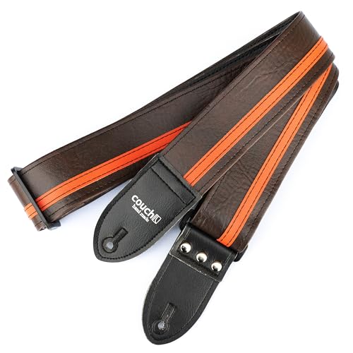Couch RACER X GUITAR STRAP Made in USA Guitar Straps (BROWN & ORANGE)