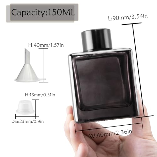 Set de 4 botellas difusoras de vidrio 150 ml miniatura 2