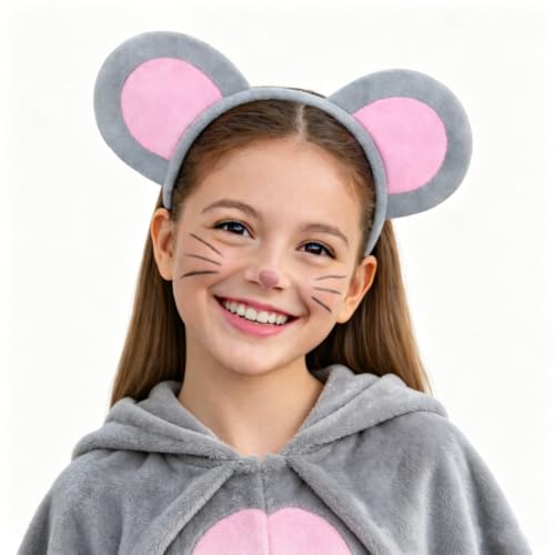 IGMaryBox Mouse Ears Headband Animal Ears Headwear Plush Hairband For Animal Cosplay Cute Party Headwear Halloween Cosplsy Costume Accessories Christmas Cosplay Hairbands