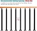 Glass Banister Railing Post Deck Balustrade System Indoor Square Stairway Balusters Railing Spindles Post, Heavy Duty Matte Black Iron Balustrade Pole for Platform Deck Porch, 27 29 31 33 35 37 39 41
