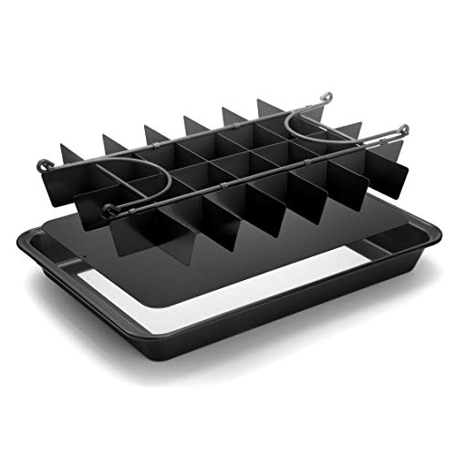 Elbee Home Professional Brownie Baking Pan, Includes Browny Divider for Perfectly Cut Brownies