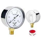2.5'' Diaphragm Pressure Gauge Gas Vacuum Micro Low Pressure Gauge Radial Mount NPT1/4 (0-15inH20)