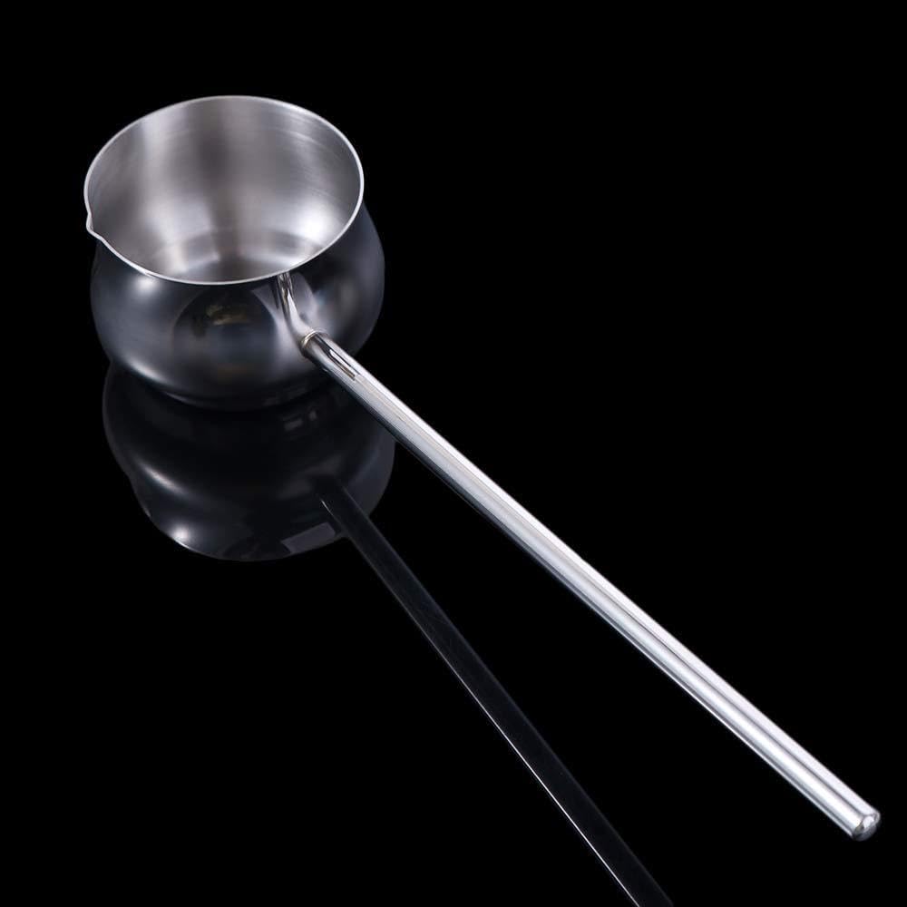 Stainless Steel Mini Butter Melting Pot, Hot Oil Splashing Pot, Oil Chocolate Saucepan, Long Handle Milk Butter Coffee Warmer Pot
