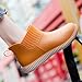 Women's PVC Ankle Rain Boots Fashion Comfortable Lightweight Waterproof Round Toe Garden Short Water Boots Non Slip Soft Flat Outdoor Work Ankle Rubber Rain Boots for City Farm Outdoors (Orange Color,8)