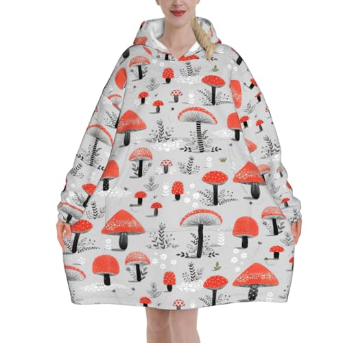 Couverture à capuche champignons pour des soirées d'hiver cocooning au chaud