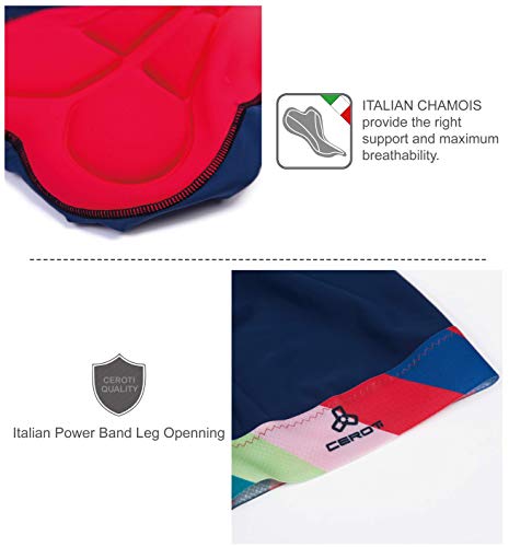 Bermuda de ciclismo masculina CEROTIPOLAR Pro de cintura alta com compressão e shorts de ciclismo it