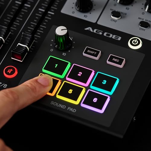 Image of Yamaha AG08 Black 8-Channel USB-C Audio Interface and Live Streaming Mixer | with DSP Effects, Cubase AI & WaveLab Cast
