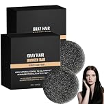 Black Hair Dye Shampoo, Anti-Grey Hair Shampoo Bar, Black Soap For Hairs Darkening, Women Men Black Hair Soaps-Deep Cleansing, Ph Balanced And Nourishing, Gray Hair Reverse Bar (2PC)