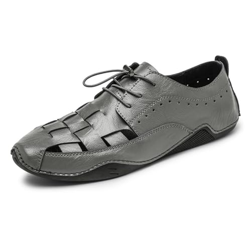 Men's Cut - Out Leather Casual Shoes, Stylish Summer Footwear - Ideal for Outdoor Walks, City Explorations & Daily Commute