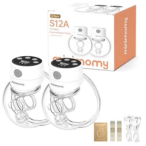 Image of Wearable Hands-Free Electric Breast Pump – Double Portable Pump, 3 Modes 12 Levels, Quiet Rechargeable Breastfeeding Pump, LED Display, 24mm & Multiple Flange Sizes (2 Count)