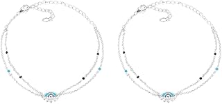 shaya by CaratLane No Bad Vibes Evil Eye Anklets in 925 Silver for Women-picture-33