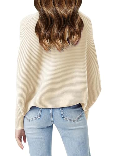 Girls Oversized Pullover Sweater Kids Fashion Batwing Long Sleeve Ribbed Knit Fall Tops3