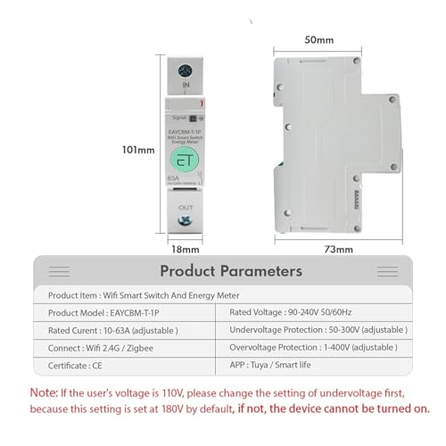 Compteur d'énergie Zigbee 20A pour piloter et protéger vos appareils de maison - 3