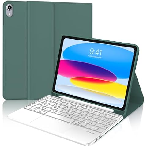 JADEMALL Coque Clavier iPad 10 Cover