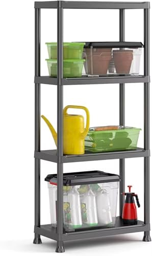 Easy Shopping ® 4/5 Tier Black Heavy Duty 60CM Wide Plastic Shelving Unit Storage Organised Garage/Home/Pantry Racking Shelf Shelves Workbench Workman Bays Racking Tools Paint (Black, Extra Large, 5) 7 Easy Shopping ® 4/5 Tier Black Heavy Duty 60CM Wide Plastic Shelving Unit Storage Organised Garage/Home/Pantry Racking Shelf Shelves Workbench Workman Bays Racking Tools Paint (Black, Extra Large, 5) - Image 7