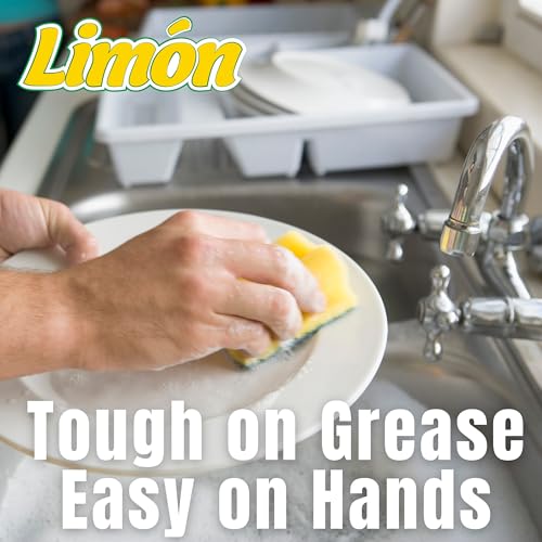 Image of Diversey Limon Pot & Pan Detergent - Tough On Grease, Easy On Hands - High-Sudsing Liquid Dish Soap Concentrate, Lemon Fresh Scent, 1-Gallon