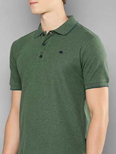 Image of Allen Cooper Solid Pure Cotton Polo Tshirts for Men