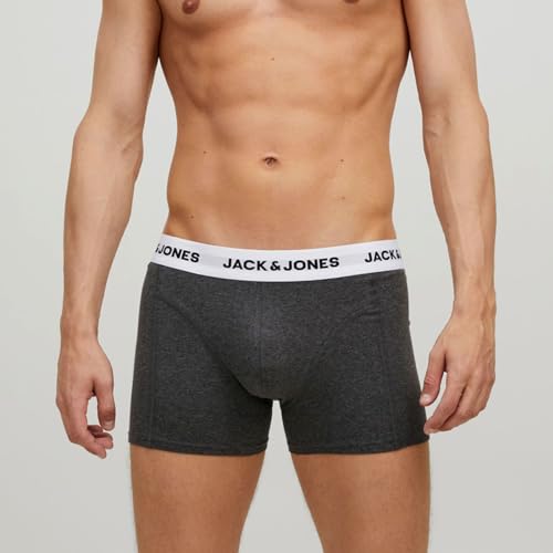 JACK & JONES Herren Jacbasic White Wb 5 Pack Noos Trunk, Forest Night, S EU 3