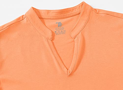 Image of BGOWATU Women's Golf Polo T-Shirts Sleeveless V Neck Collarless Tennis Shirts UV Protection Quick Dry Lightweight