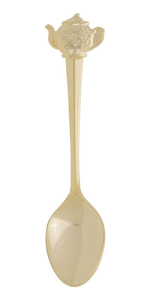 HIC Harold Import Co. Demi Spoon Set - Gold & Silver Plated Stainless Steel, Traditional Design, Set Of 12 (4.5 Inches)