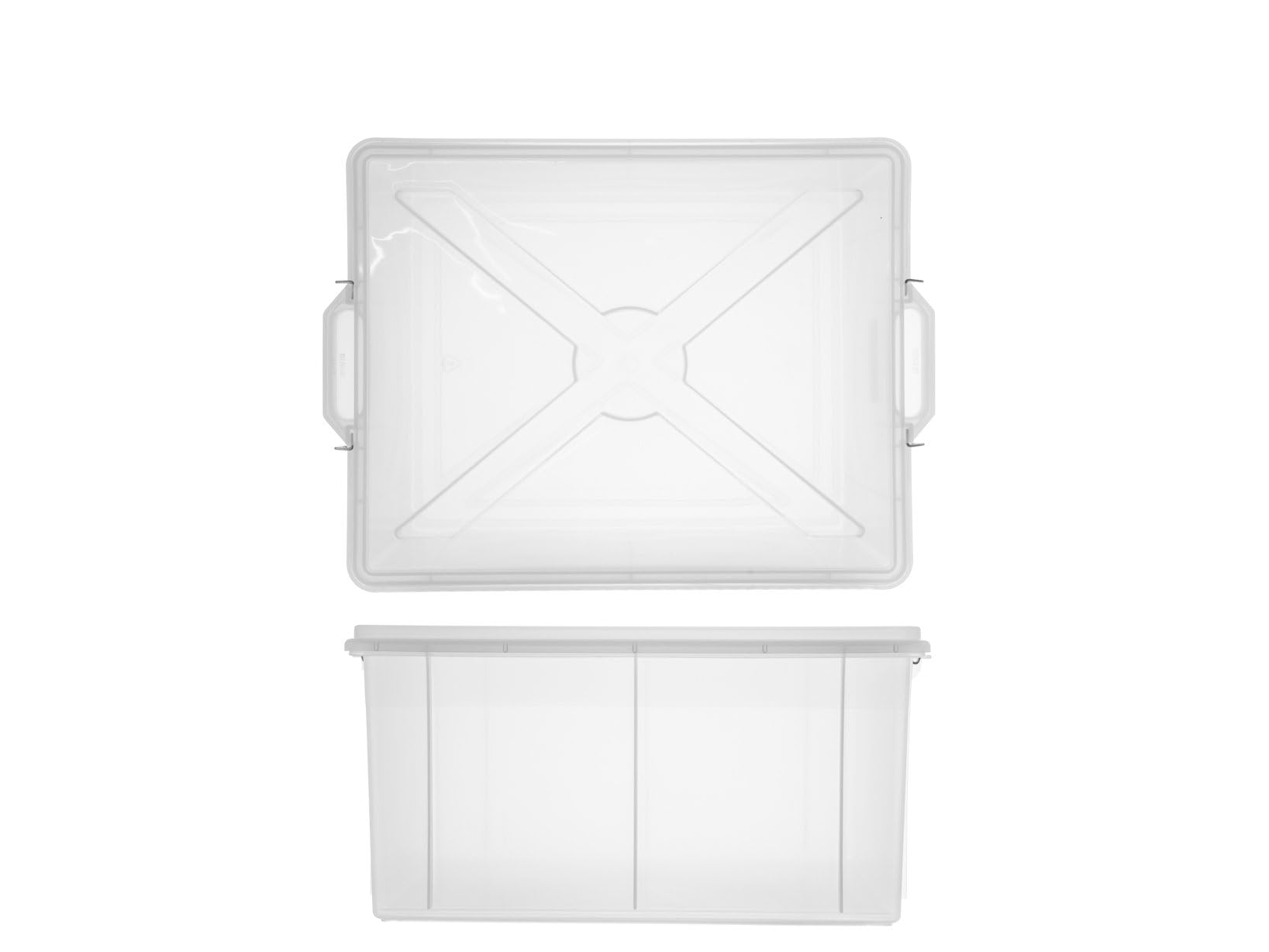 Giganplast 1990M1, Cassetta Box con Coperchio, Polipropilene, 55 x 40 x 26 cm