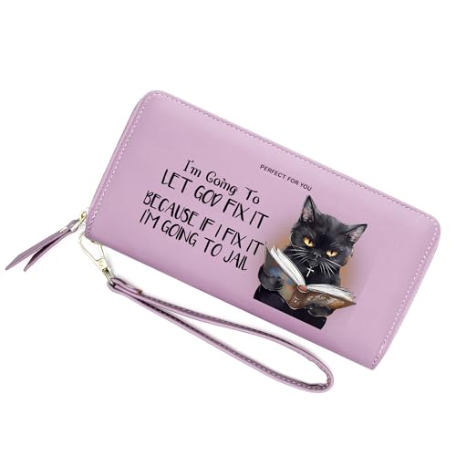 ZRTARY Customized Cat Wallets for Women,Birthday Gift,Holiday Gift,Valentine's Day Gift for Mother Wife Lover from Spouse, Graduation Gift for Friends 1303m