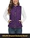 YESLIFE 2025 Purple Women's Outwear Quilted Vest With One Inside Pocket, Stand Collar Lightweight Padded Gilet for Women XXL