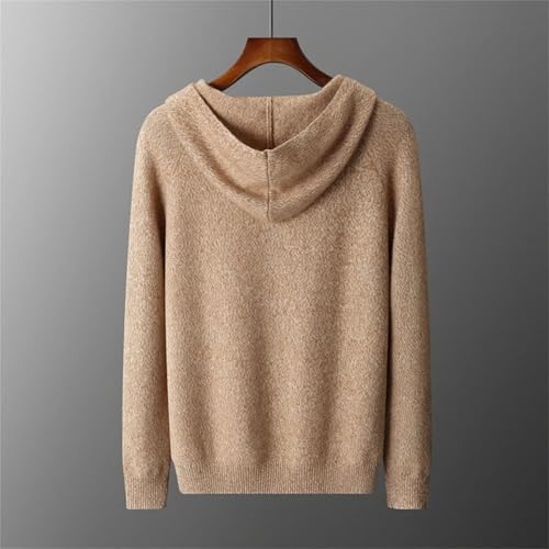 Men's Outdoor Cardigan Knitted Hooded Zipper Cardigan Warm Men Long Sleeves2