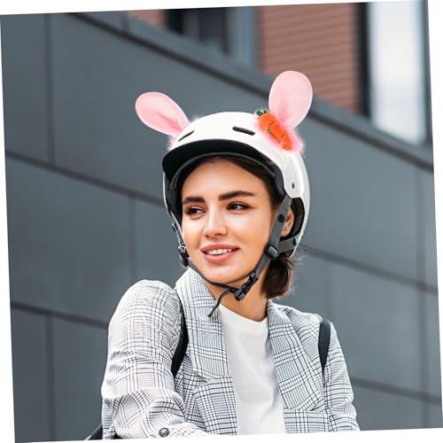 Decoración de casco orejas de conejo regalo original para moteras 6