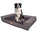 Petsen Personalisierte Hundebett XL - Grosse Große Mittelgroße Hunde - Hundekissen – Hundekörbchen - Hundematte mit Gravieren Namen (Grau, L 100 x B 65 x H 17 cm)