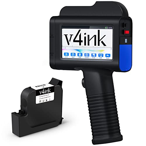 La confezione include: 1 stampante a getto d'inchiostro portatile portatile v4ink B35, 1 cartuccia di inchiostro a asciugatura rapida solvente EB22B-L in nero, 1 guida a rulli per una stampa stabile e regolare, adattatore di alimentazione; Disco flash USB, modello del posizionatore in metallo e un manuale utente.