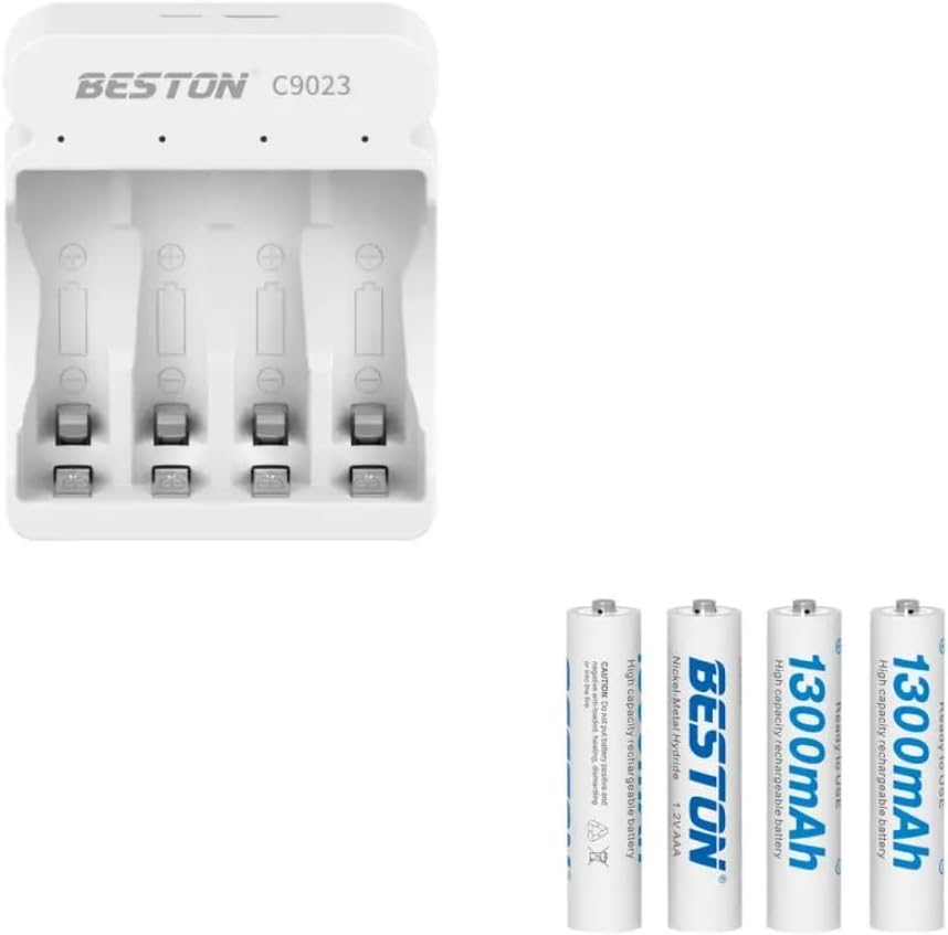 Beston C9023 Charger with 4 Pcs of AAA Batteries