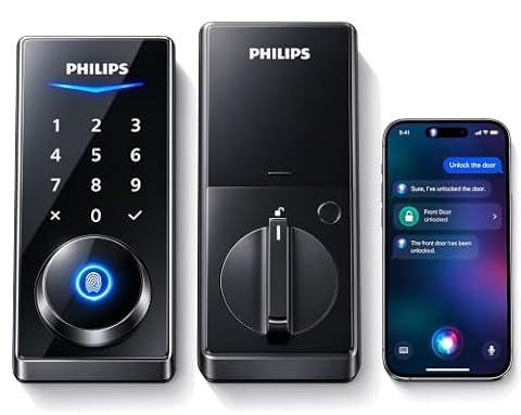Philips Smart Lock Matter Over Thread, Touchscreen Fingerprint Deadbolt — $119.99 (34% off)