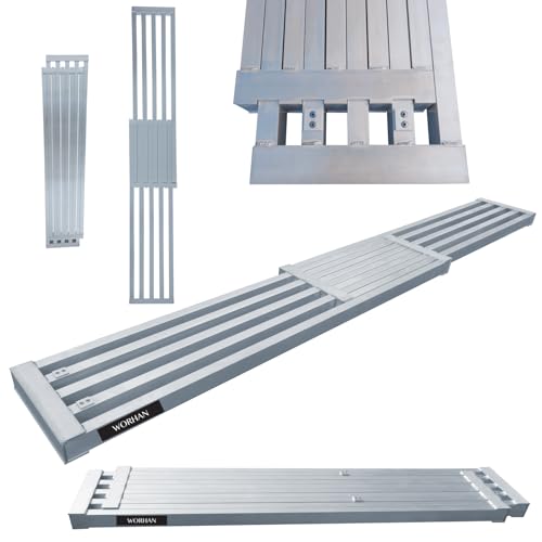 WORHAN® Plateforme Extensible de Travail Télescopique Planche Extra Robuste jusqu'à 300kg avec 2...