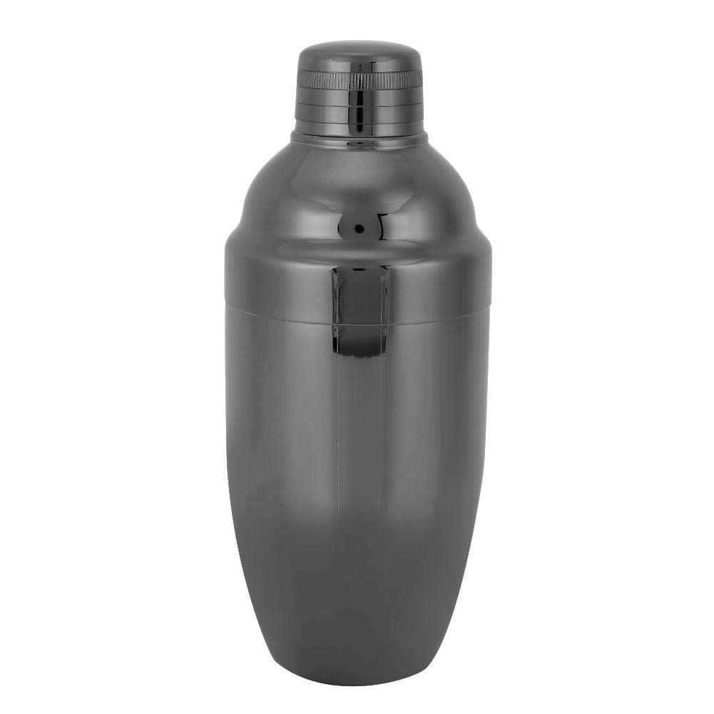Set di 3 shaker da cocktail in acciaio inox da 454 g, 3 pezzi per shaker, Shaker Boston, Shaker professionale da bar con filtro 500 cc Nero