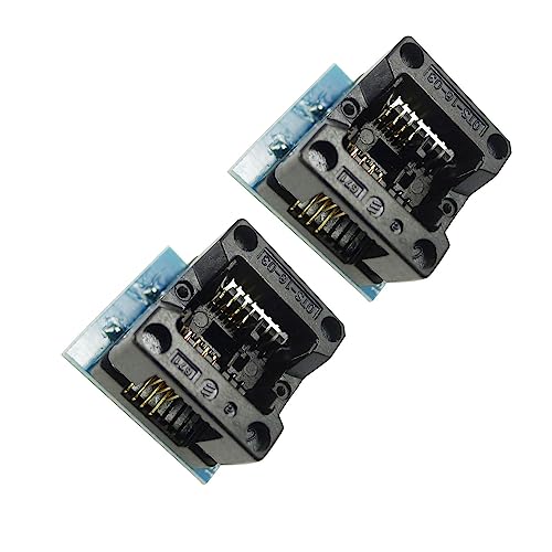 Aihasd 2PCS SOP8 to DIP8 Narrow Programmer Adapter Socket Converter for Programming IC Test