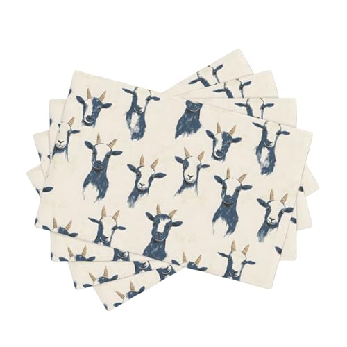 Set de table chèvre mignon x4 lavable et thermorésistant 30x45 cm - 2